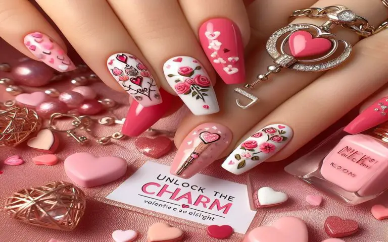 Unlock the Charm: Valentine’s Day Nail Art Delight