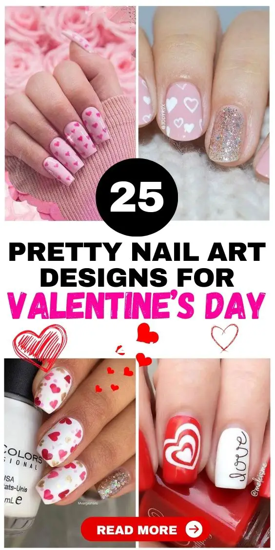 25 Pretty Nail Art Designs for Valentine’s Day