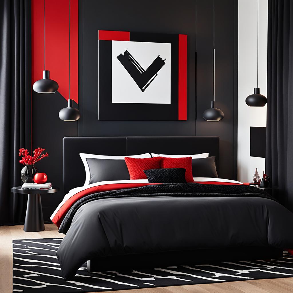 black and red furniture