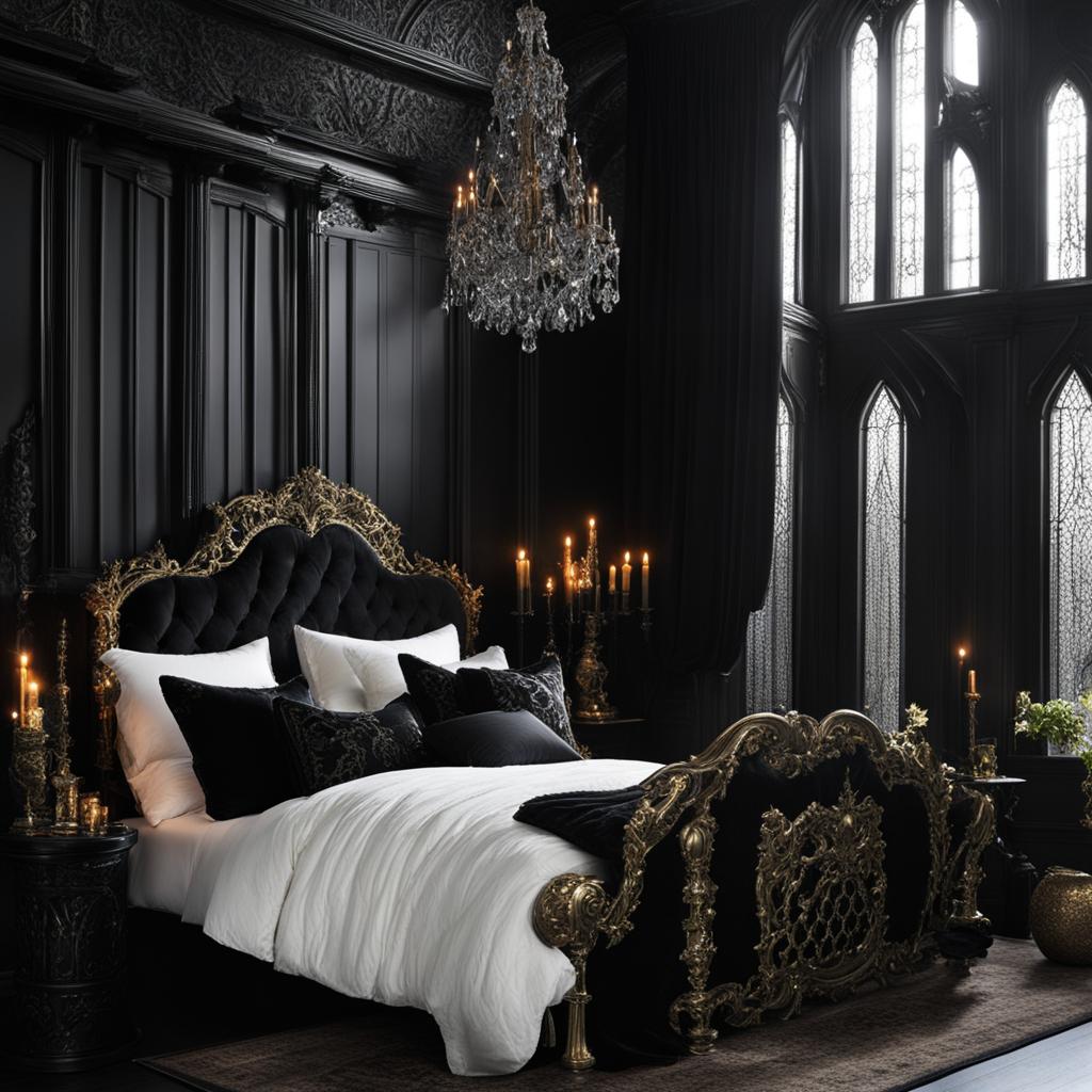 black bedroom walls