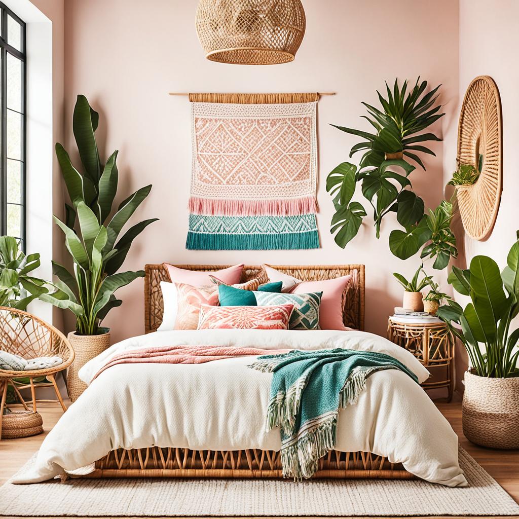 bright boho bedroom