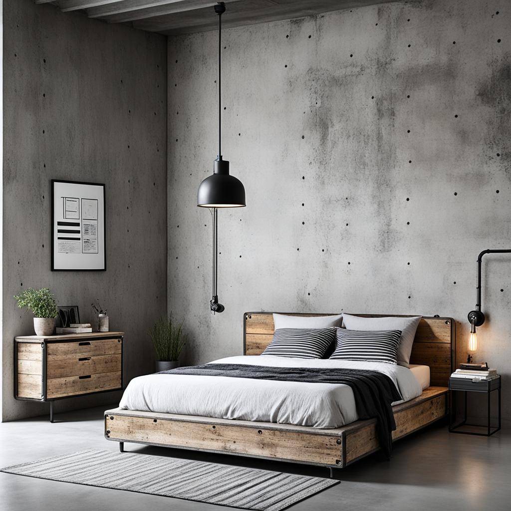 industrial bedroom furniture materials