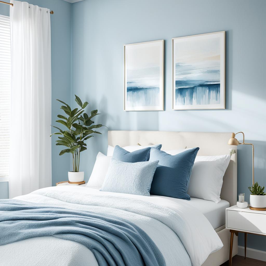 light blue bedroom