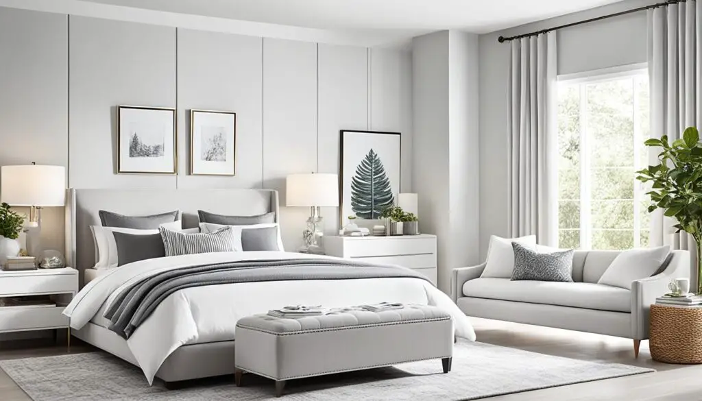 light grey bedroom