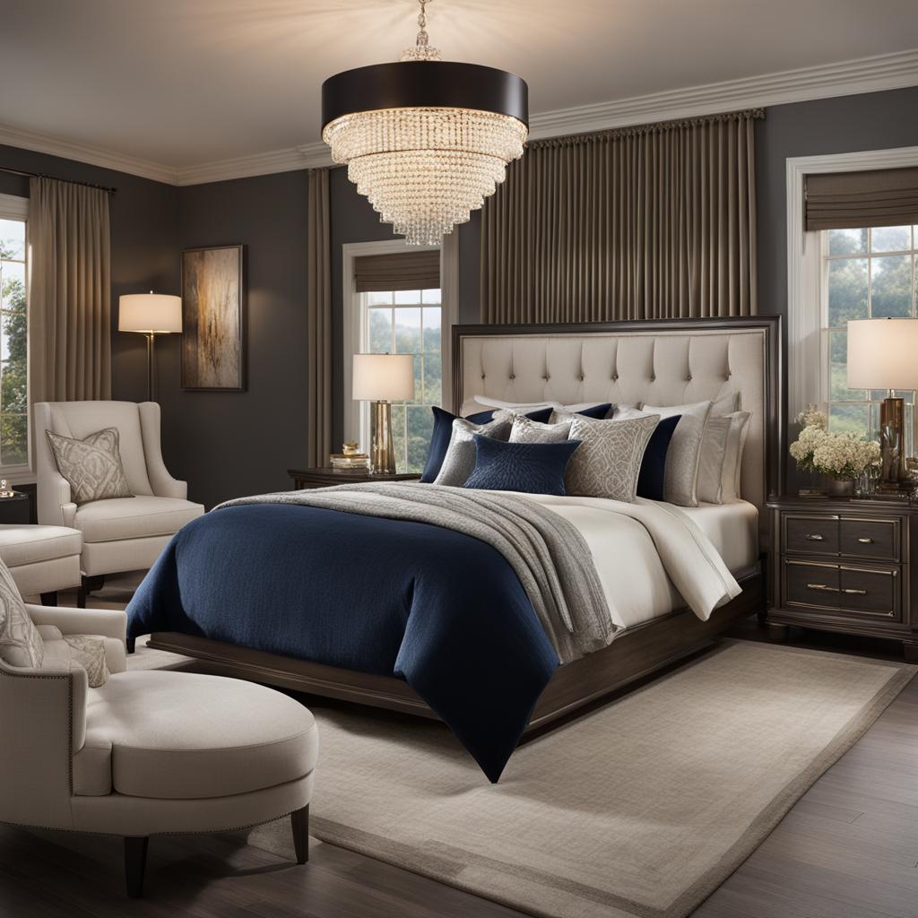 upscale bedroom styling