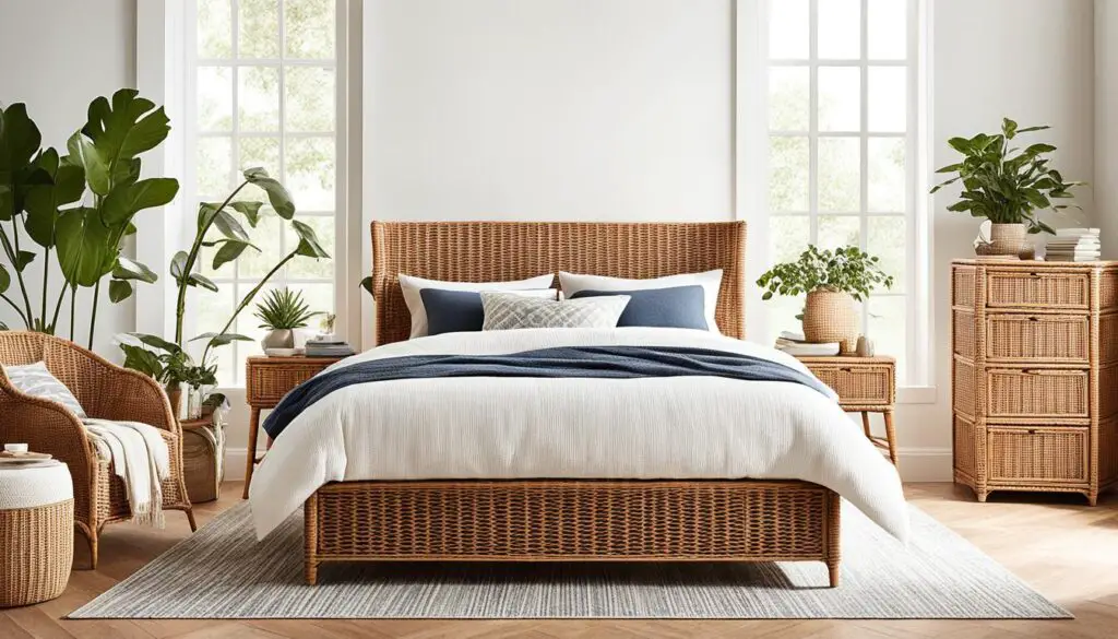 wicker bedroom furniture