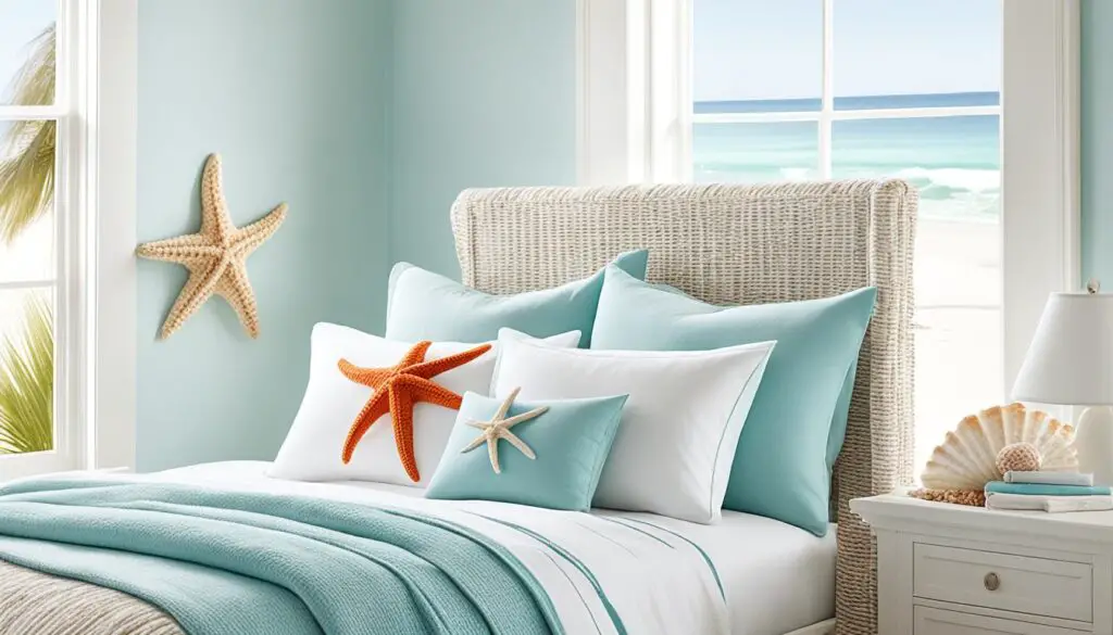 White Walls in a Beachy Bedroom