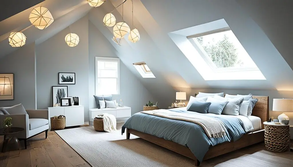 attic bedroom lighting ideas