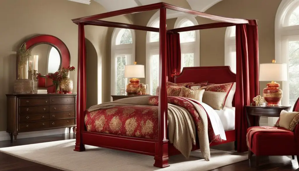 red canopy bed