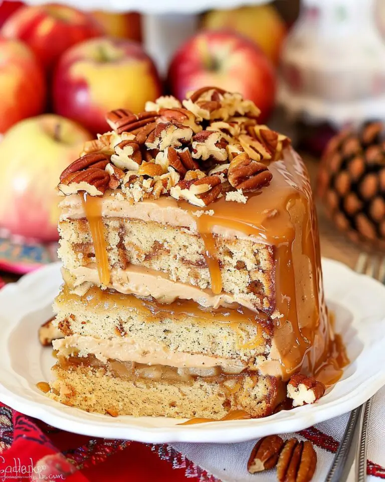 Caramel Apple Pecan Layer Cake