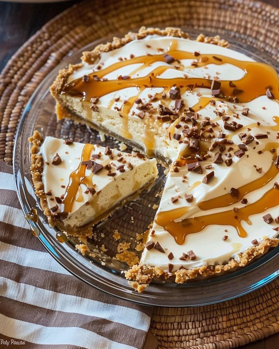 Caramel Toffee Ice Cream Pie