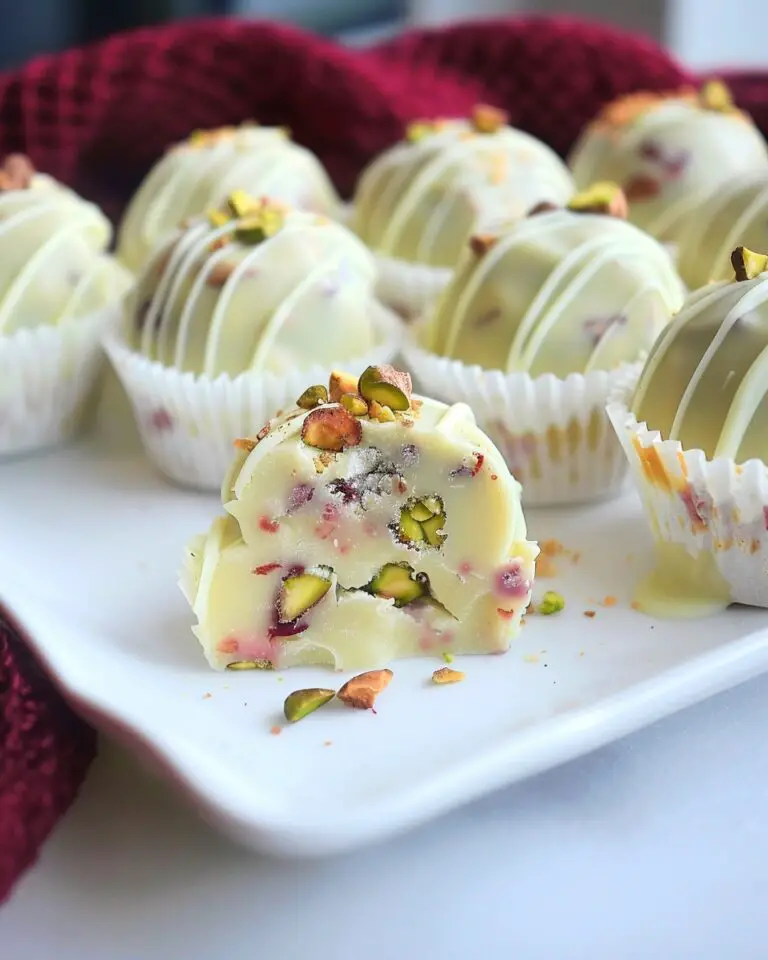 Cranberry Pistachio White Chocolate Truffles Recipe