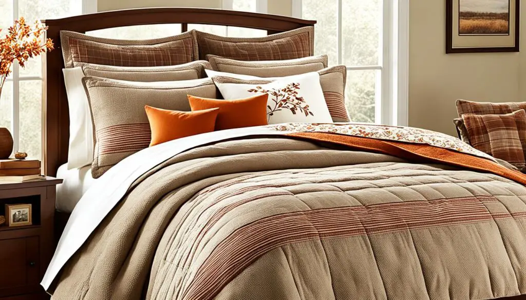 earth tone bedding