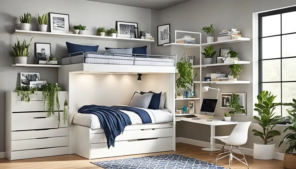 modern bedroom organization