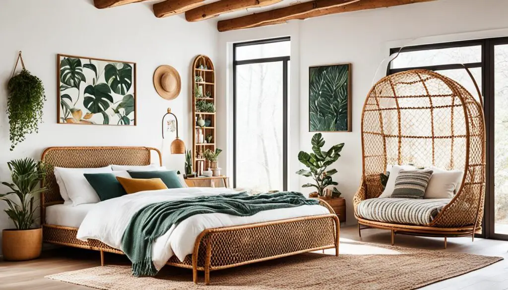 rattan bed frame