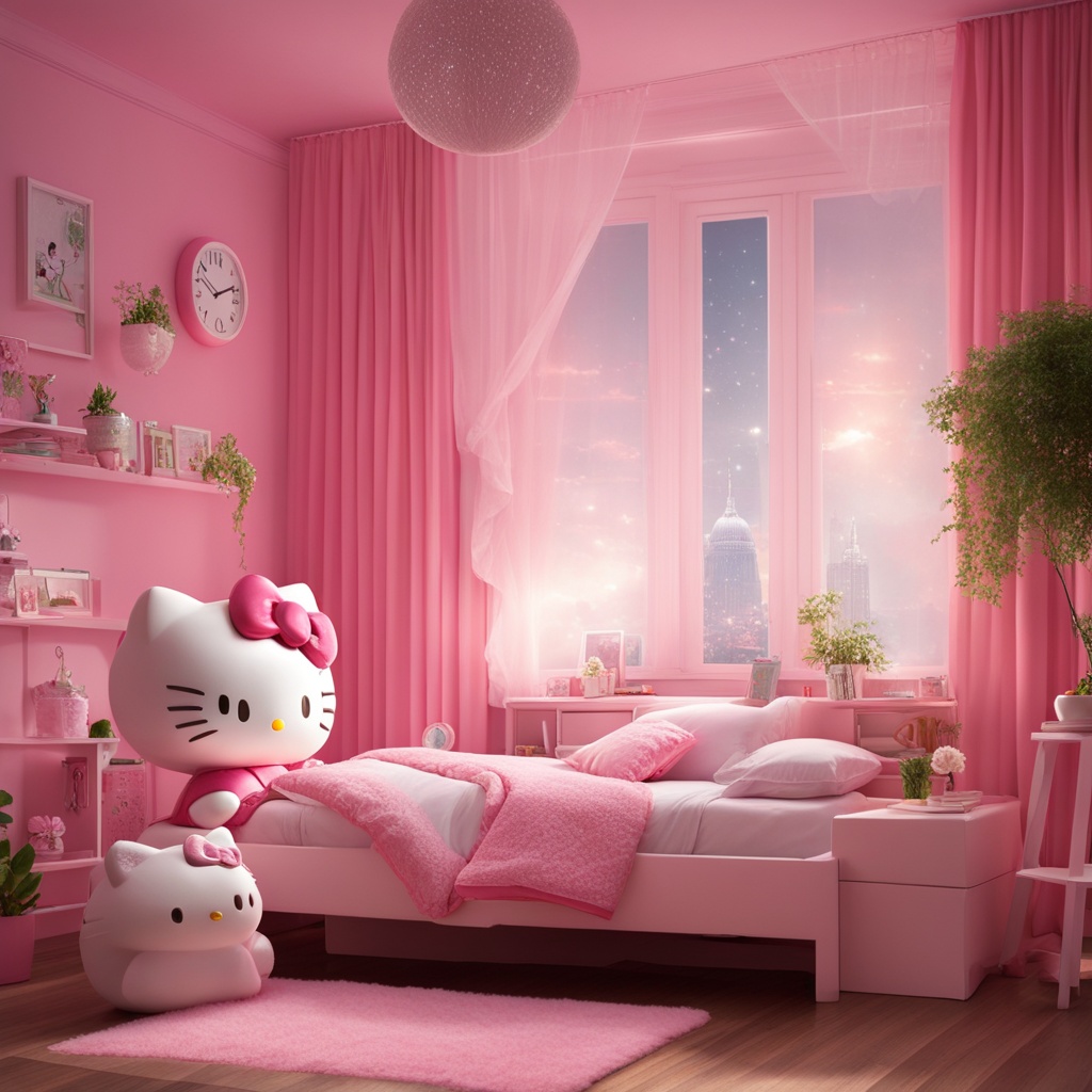 hello kitty bedroom decor