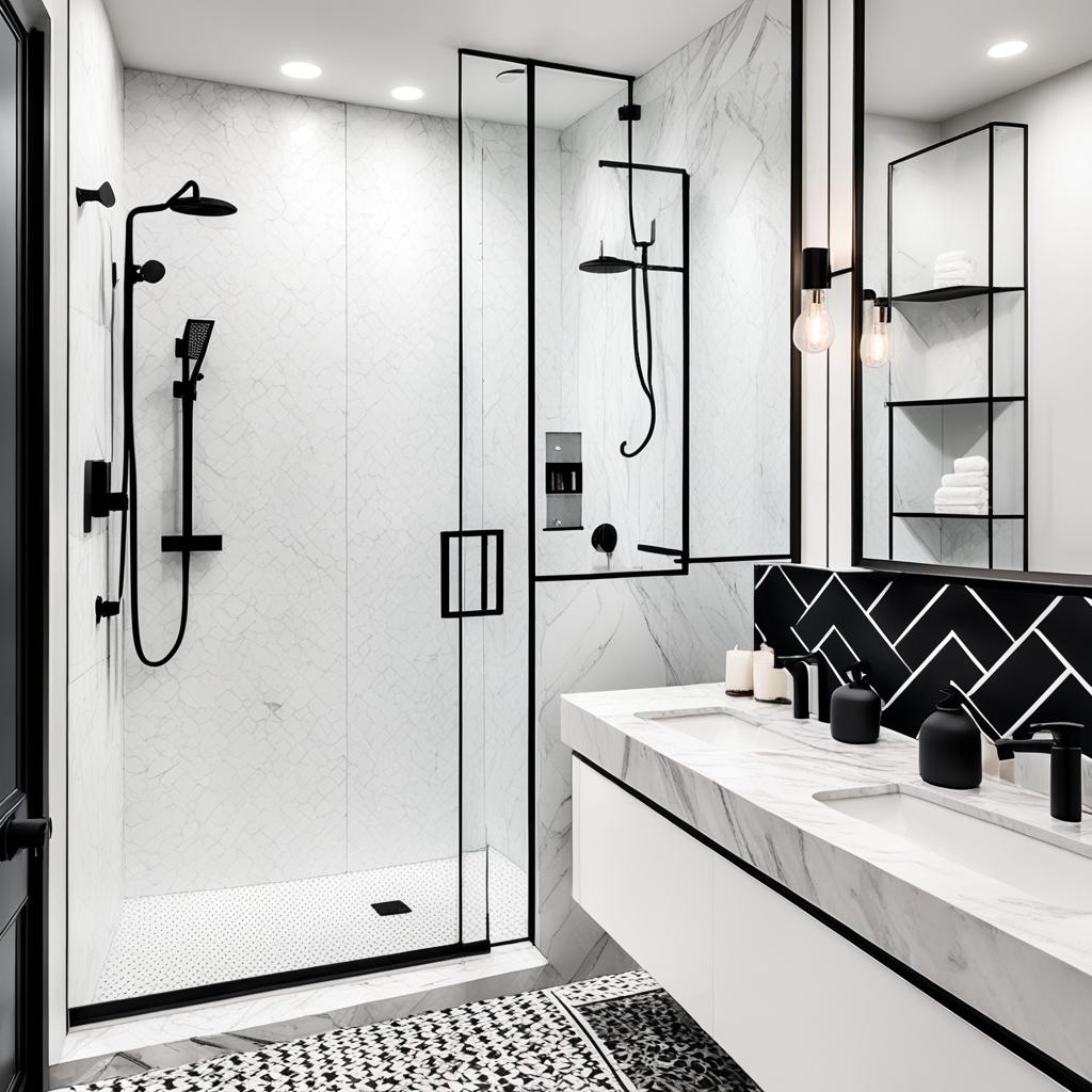 monochrome bathroom design