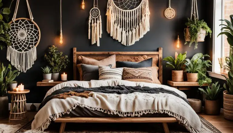 dark boho bedroom