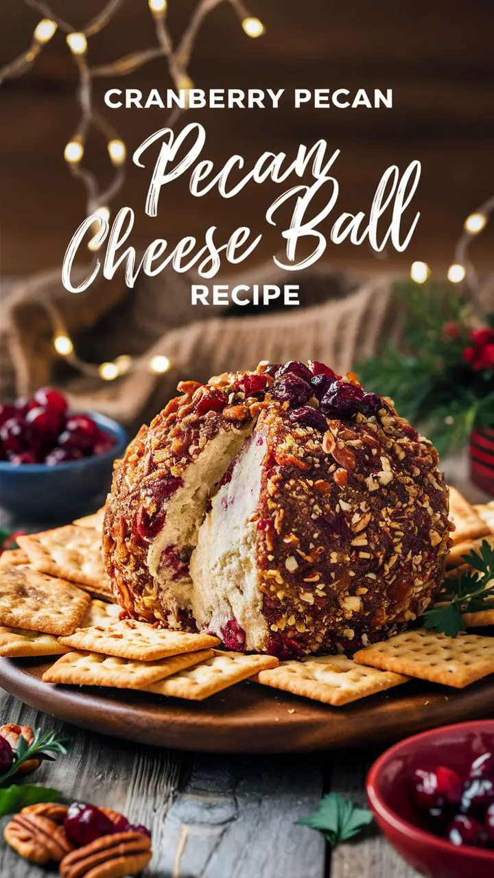 Festive Cranberry Pecan Cheese Ball Recipe